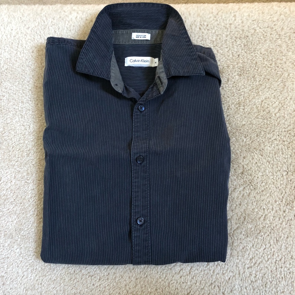 CALVIN KLEIN Dark Blue Button Down